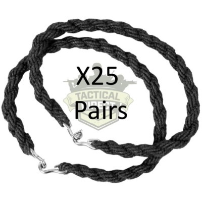 25 Pairs Army Trousers Twisters TwistS Twisties Hiking Cadet Soldier SAS BLACK