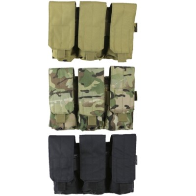 TRIPLE ORIGINAL MAG WEBBING POUCH MAGAZINE AMMO HOLDER ARMY AIRSOFT.CAMO