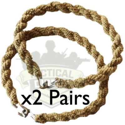 2 Pairs Army Trousers Twisters Twist Twisties Hiking Cadet Soldier DESERT COYOTE