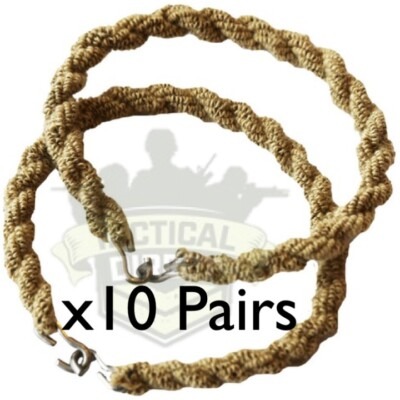 10 Pairs Army Trousers Twisters Twists Twisties Hiking Soldier Desert COYOTE