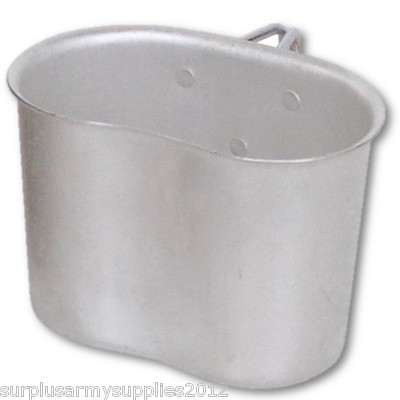 BRITISH ARMY US STYLE ALLOY METAL CUP 1 Litre MILITARY CAMPING GI TIN MUG CADET