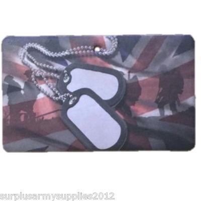 CLEARANCE! CAR AIR FRESHENER ARMY DOG TAGS  BRITISH UNION JACK FLAG Military