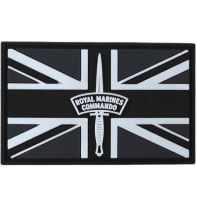 ROYAL MARINES COMMANDO PATCH 3D HOOK & LOOP BADGE BRITISH ARMY UNION JACK