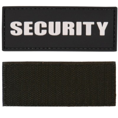 TACTICAL MORALE SECURITY PATCH 9cmx 3.5cm HOOK & LOOP PVC BADGE ID