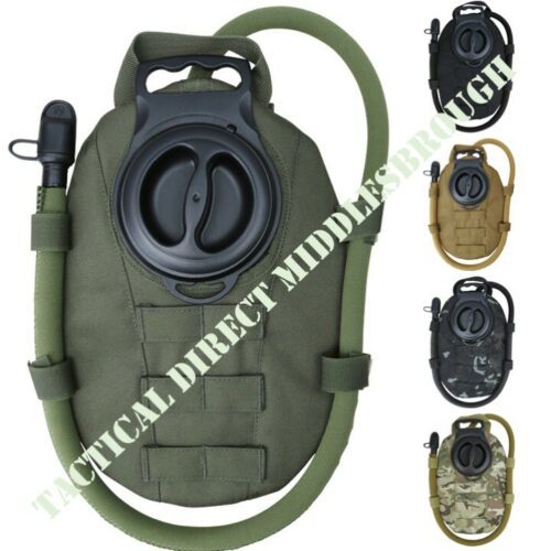 TACTICAL MOLLE AQUA BLADDER POUCH 1.5 LITRE HYDRATION BLADDER Hiking Army CAMO