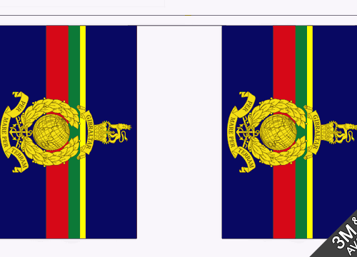 British Military Royal Marines Regiment Fabric BUNTING Flag 3m 9m Decor Navy