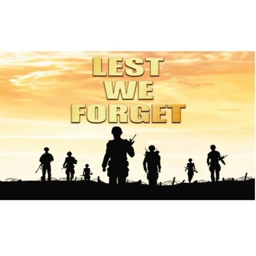 5' X 3' Lest We Forget Flag Soldiers BRITAIN REMEMBERS British Army WW2 VE DAY A