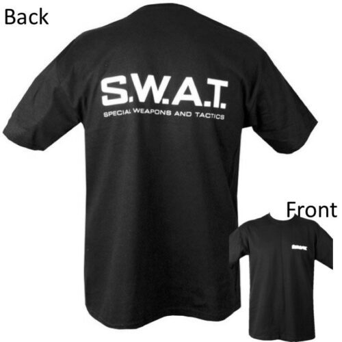 SWAT T-SHIRT  TACTICS MENS S-2XL 100% COTTON POLICE SAS GAMING