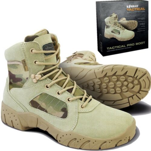 ARMY 6" TACTICAL PRO BOOTS SIDE ZIP MENS UK 6-12 MTP CAMOUFLAGE BIKER FOOTWEAR