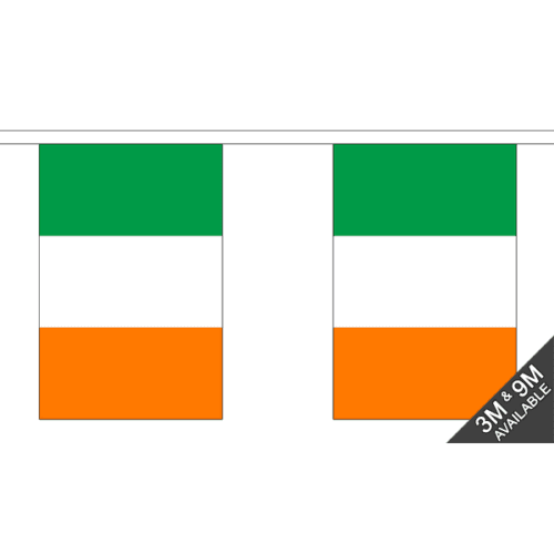 Ireland Fabric BUNTING 18m 30 Flags St Patricks Day Party Decorations