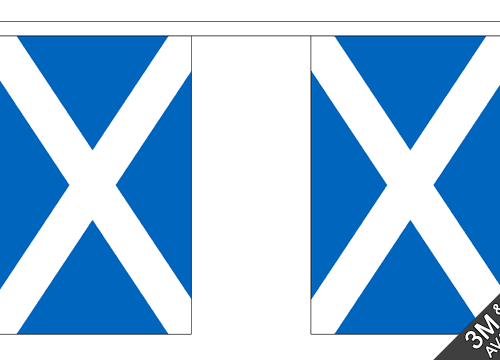 St Andrews Fabric BUNTING Flags 18m Scotland Scottish Football Party Decorations