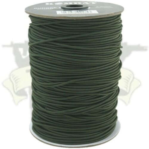 200m Green Military Bungee Cord 2.5mm Elastic Cord Army Bivi Basha Tent Camping