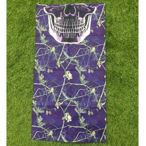 MENS TACTICAL PURPLE SKULL SNOOD FACE MASK COVERING HEAD WRAP SCARF NECKWARMER