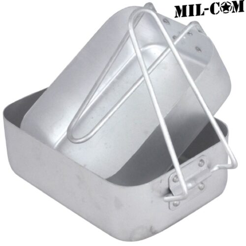 MIL-COM British Army Style MESS TIN SET 2pc ALUMINIUM COOKWARE COOKING CAMPING