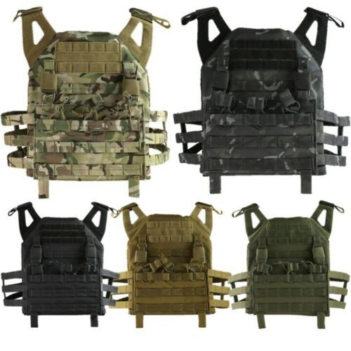 BUCKLE-TEK JUMP PLATE CARRIER MENS TACTICAL VEST LIGHTWEIGHT AIRSOFT CAMOUFLAGE