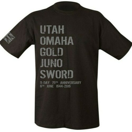 MILITARY T-SHIRT D-DAY BEACHES UTAH MENS S-2XL BRITISH ARMY WW2 ANNIVERSARY