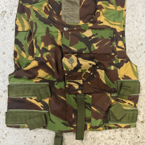 BRITISH ARMY BODY ARMOUR COVER VEST 170/112 PLATE CARRIER FLAK JACKET CAMO B9