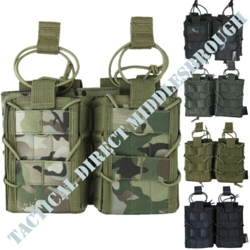 DELTA FAST MAG DOUBLE POUCH MOLLE TACTICAL MAGAZINE HOLDER MILITARY ARMY WEBBING