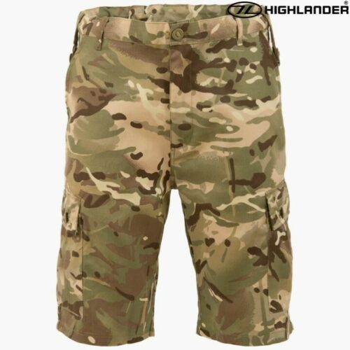 HIGHLANDER ARMY COMBAT SHORTS MENS 28-48 WAIST HMTC CAMO CARGO PANT WORKWEAR