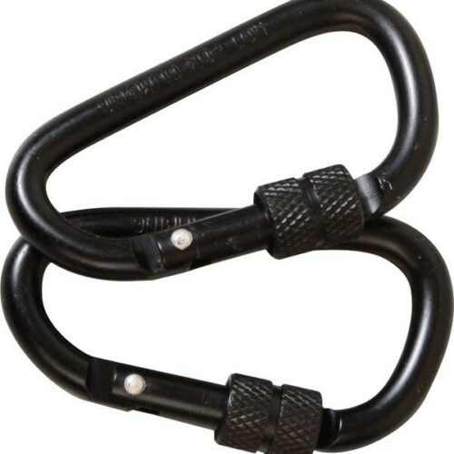 2pk Locking Carabiner 6MM 8MM Rucksack SPRING MOLLE UTILITY CLIP CARABINA