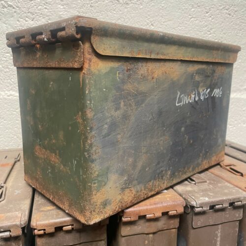 MILITARY ARMY 50 CAL AMMO BOX 5.56 METAL STORAGE CONTAINER TOOL BOX GRADE 2 T