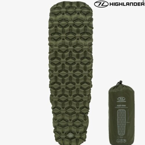 HIGHLANDER NAP-PAK INFLATABLE SLEEPING MAT MATTRESS 190cm CAMPING ARMY CADET