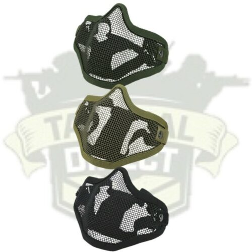 TACTICAL FACE MASK PROTECTIVE STEEL GRID MESH GUARD PAINTBALLING AIRSOFT
