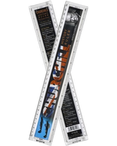 Winston Churchill History 30cm PLASTIC RULER BRITISH WW2 MILITARY Army Kids