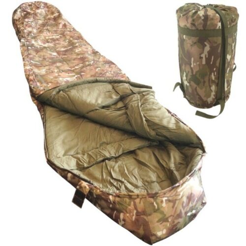 BRITISH ARMY CADET SLEEPING BAG SYSTEM 220cm -7 WATER RESISTANT CAMO CAMPING