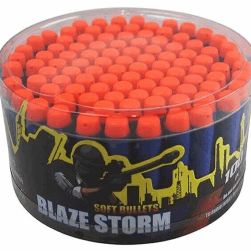 KIDS DART TOY GUN SOFT FOAM BULLETS Tub of 100 BOYS ARMY ROLE PLAY