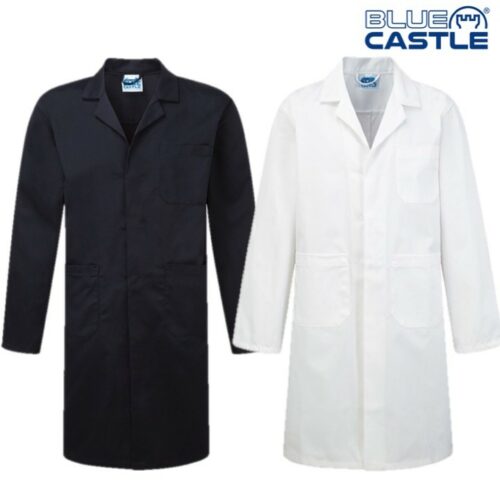 BLUE CASTLE WAREHOUSE LAB COAT XS-2XL TECHNICIAN SCIENTIST CRAFTSMEN WORKWEAR