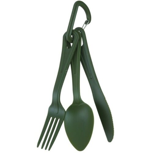 ULTRA LIGHTWEIGHT PLASTIC ARMY CADET KFS CUTLERY SET CAMPING KNIFE FORK SPOON