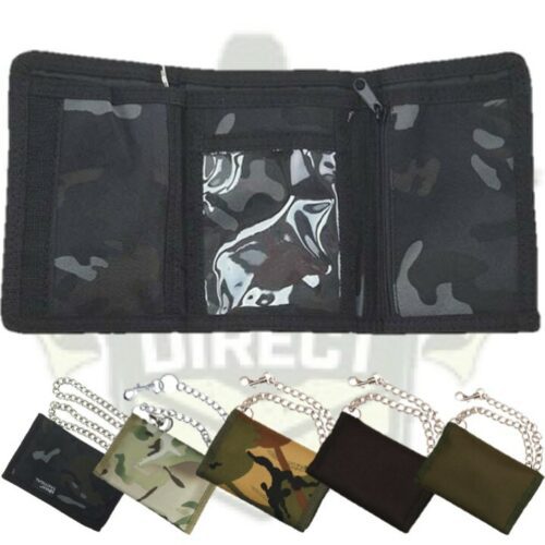 MILITARY WALLET SECURITY CHAIN ID POUCH CARD MTP DPM CAMO MENS GIFT ARMY CADET