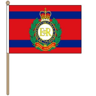 ROYAL ENGINEERS HAND FLAG | PATRIOTIC BRITISH ARMY | ARMED FORCES DAY SUPPORT