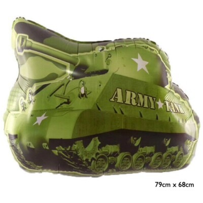 XL Army Tank Balloon 31" GREEN CAMO BOYS BIRTHDAY PARTY DECORATION