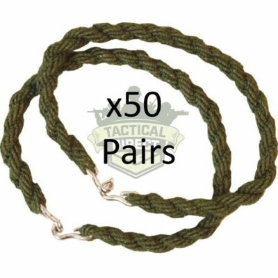 50 Pairs Army Trousers Twisters Twists Twisties Ties Hiking Cadet Unit MTP GREEN