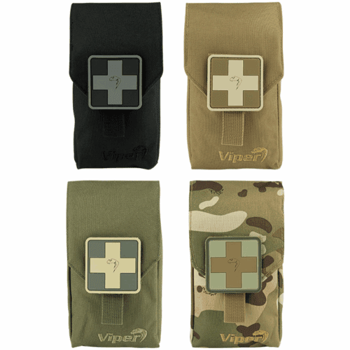 VIPER FIRST AID KIT & MOLLE POUCH EMERGENCY MEDICAL SURVIVAL ARMY CADET AIRSOFT