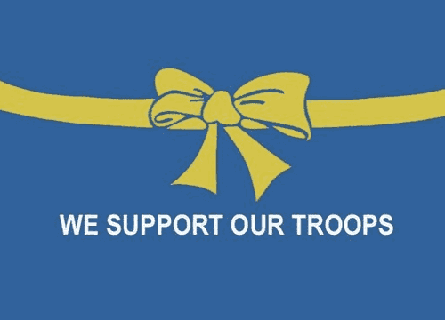 LARGE 5FT X 3FT US Military We Support Our Troops Flag United States Army Navy
