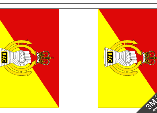 British Military Royal Armoured Corps BUNTING 30 Flags 9m Military Decor Army