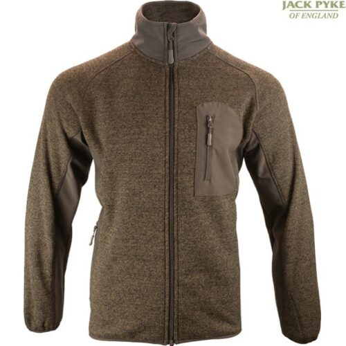 JACK PYKE WEARDALE BROWN KNITTED JACKET MENS S-3XL THERMAL KNIT FLEECE HUNTING