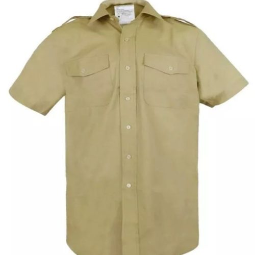 British Army MANS Fawn SHIRT SHORT SLEEVE All Ranks Mens NO2 Uniform Surplus
