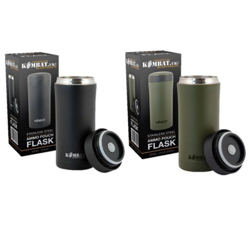 Camping Ammo Pouch Flask 330ml Personal Cold or Hot Drinks Army Thermos Thermal