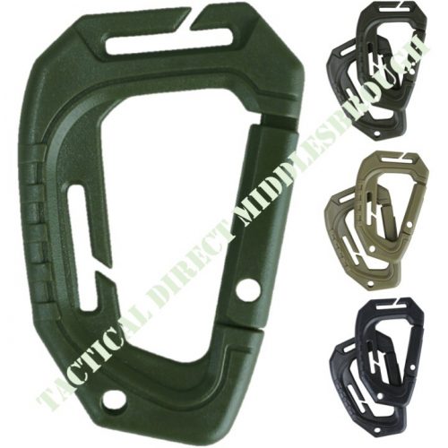 Army TACTICAL SPEC OPS CARABINER x2 MOLLE CARABINA CLIP WEBBING UTILITY CLIP