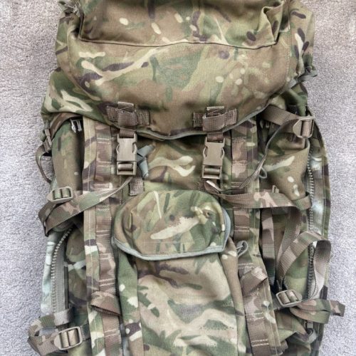 British Army MTP Camo Bergen With Frame Long Back Infantry Rucksack Camouflage A