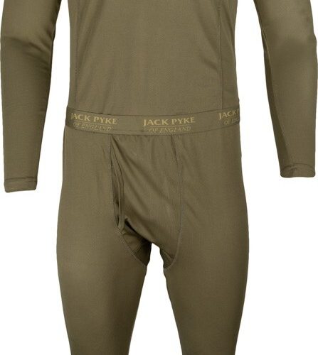 JACK PYKE Base Layer Set Top & Bottoms Quick Drying Thermals MENS ARMY GREEN