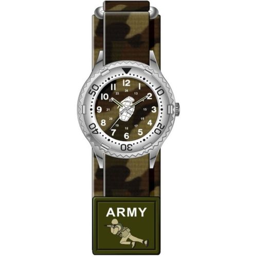KIDS CAMOUFLAGE ARMY WATCH BOYS ARMY GREEN CAMO SOLDIER GRENADE