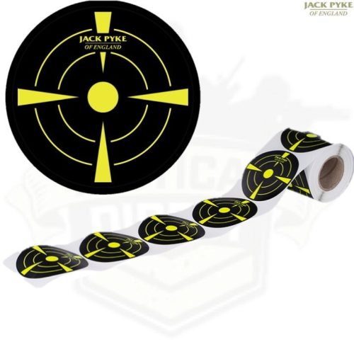 JACK PYKE SPOT SHOT TARGETS STICKER ROLL x200 ADHESIVE SHOOTING RIFLE PRACTICE