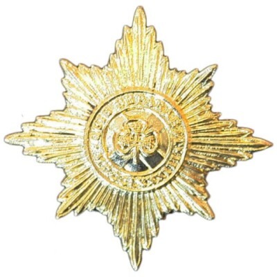 Irish Guards Beret Cap Badge Brass Finish British Army Issued Infantry Insignia