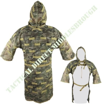 BTP CAMOUFLAGE CONCEALMENT VEST TACTICAL LIGHTWEIGHT MESH MENS GHILLIE AIRSOFT