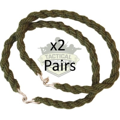 2 Pairs Army Trousers Twisters Twists Twisties Hiking Cadet Soldier MTP GREEN